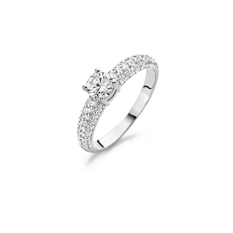Ring 1135WZI - 14k Witgoud met Zirkonia