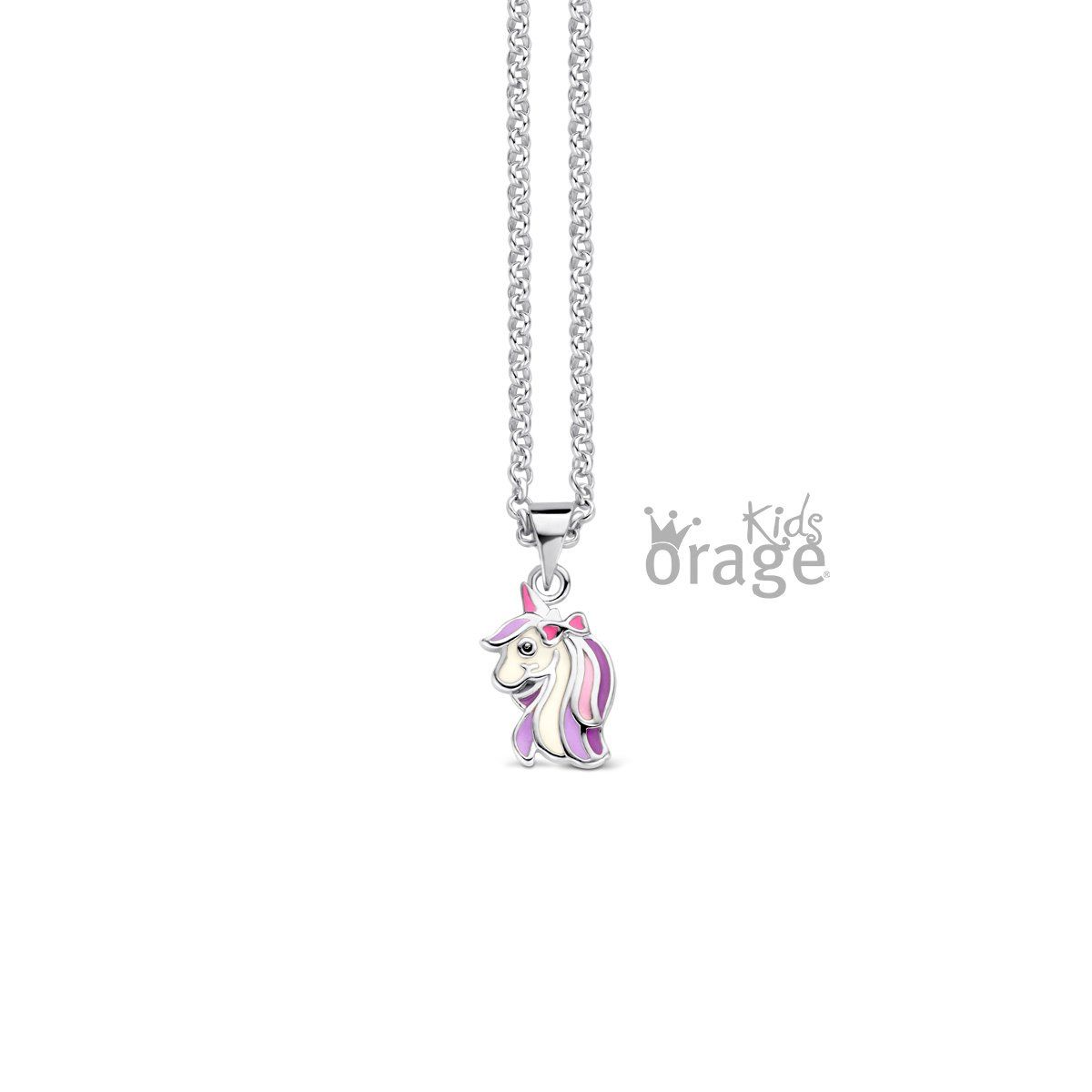 Ketting eenhoorn paars zilver