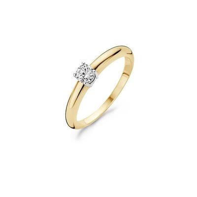 Blush Ring 1067BZI - Geel en Wit Goud (14Krt.) met Zirconia