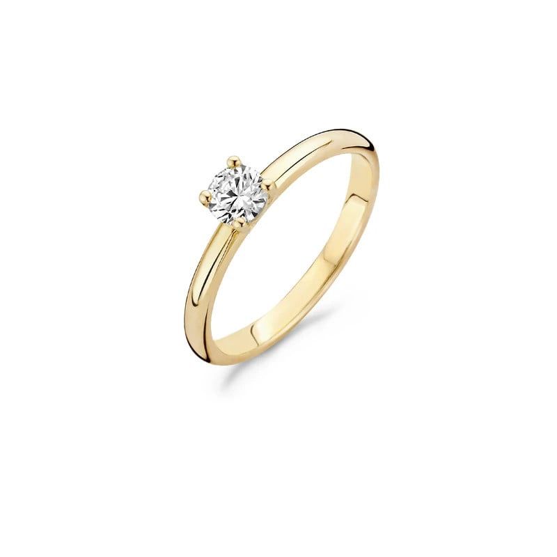 Ring 1133YZI - 14k Geelgoud met Zirkonia Ring 1133YZI - 14k Geelgoud met Zirkonia