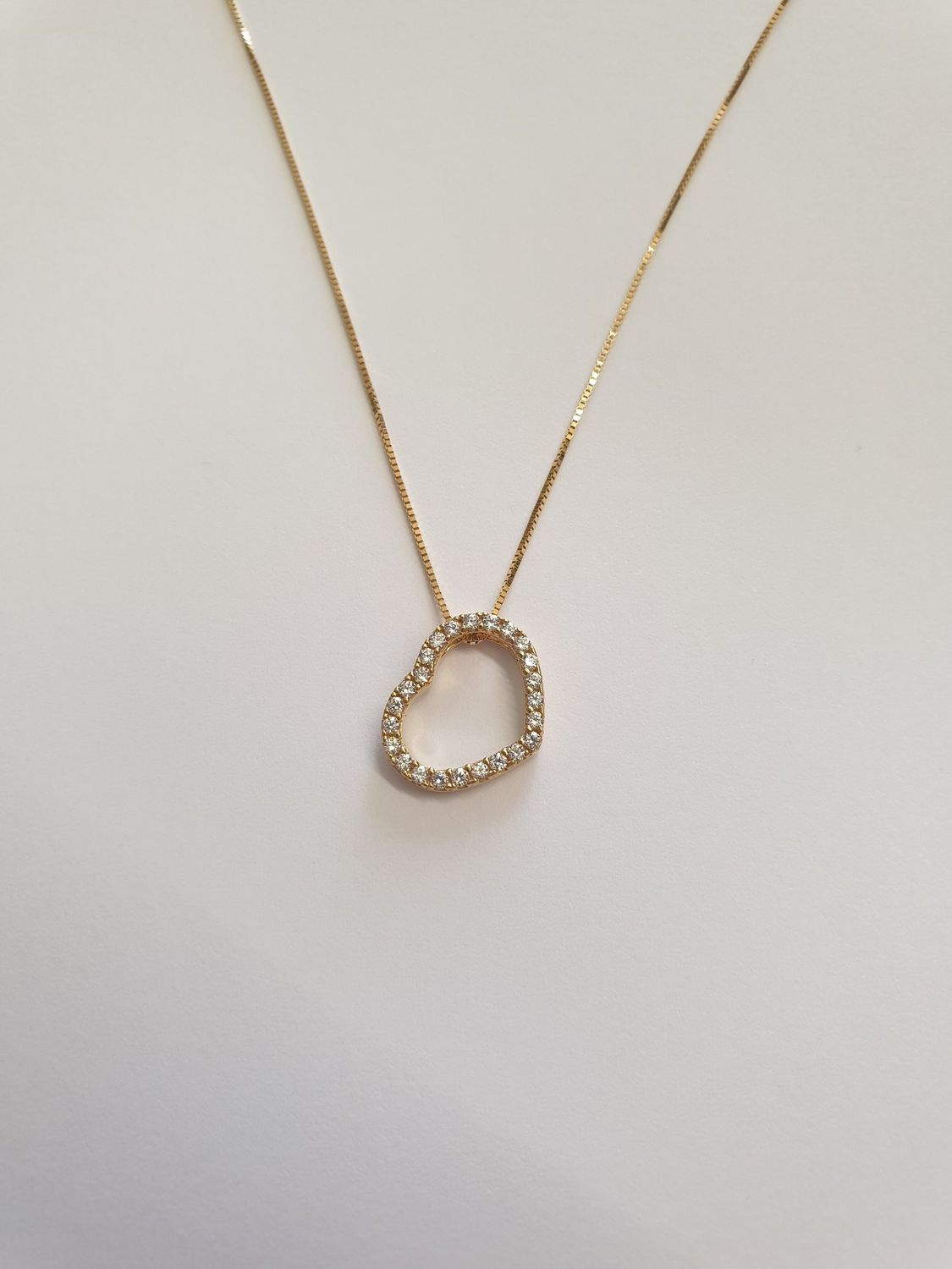 Hanger geel goud zircoon