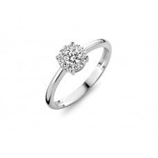 Ring wit goud zircoon