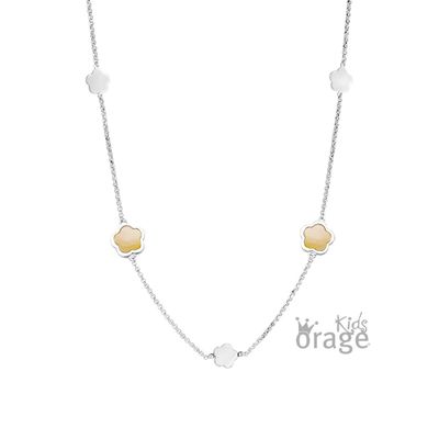 Orage Kids Ketting bloem parelmoer geel Orage Kids Ketting bloem parelmoer geel