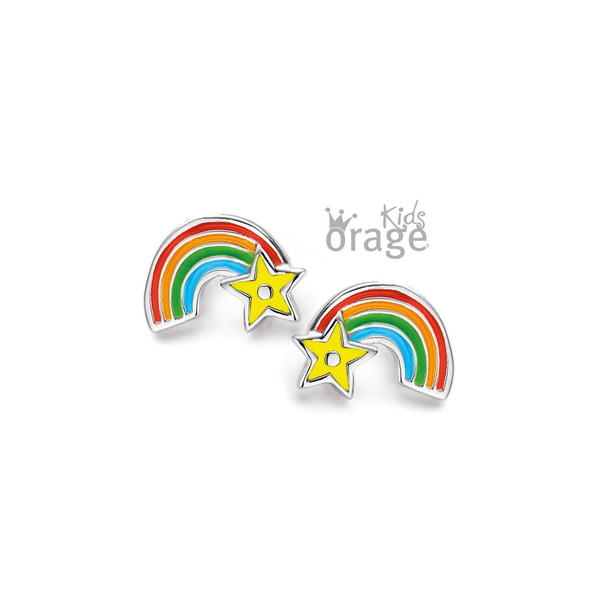 Oorringen regenboog 925 rh