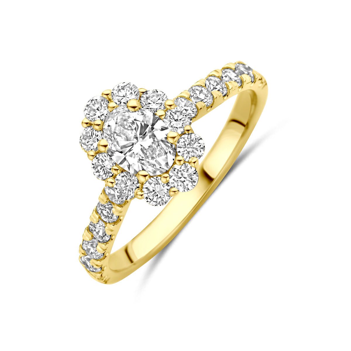 Facette - 14kt - Ovale Labgrown diamant 1,29ct