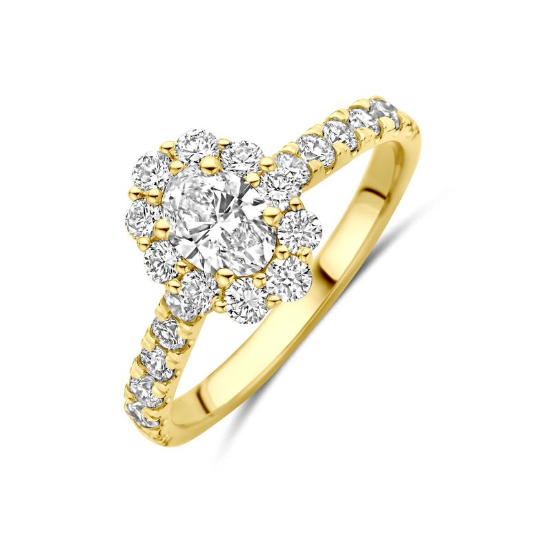Facette - 14kt - Ovale Labgrown diamant 1,29ct