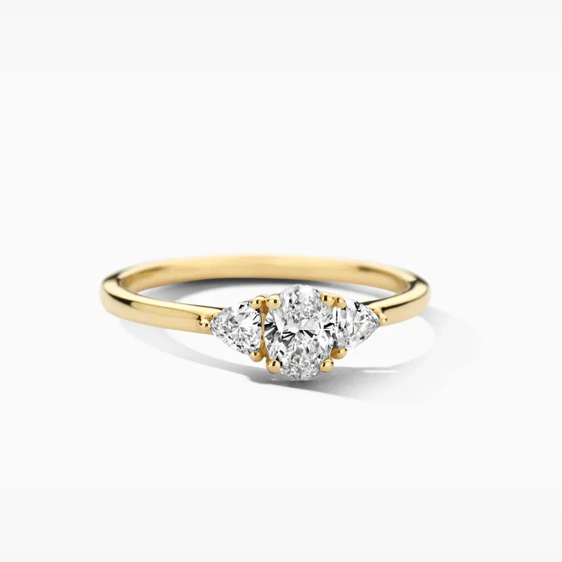 Blush Lab diamonds ring LG1039Y - 14k Geelgoud Blush Lab diamonds ring LG1039Y - 14k Geelgoud