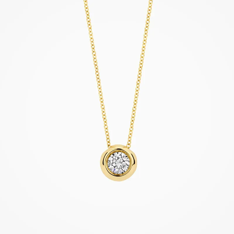 Lab diamonds collier LG3007Y - 14k Geelgoud