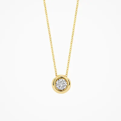 Lab diamonds collier LG3007Y - 14k Geelgoud Lab diamonds collier LG3007Y - 14k Geelgoud