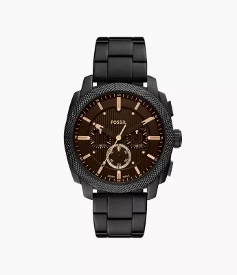 Machine Chronograph Black Stainless Steel Watch