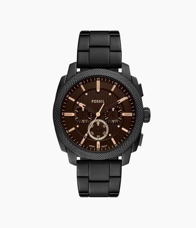 Machine Chronograph Black Stainless Steel Watch