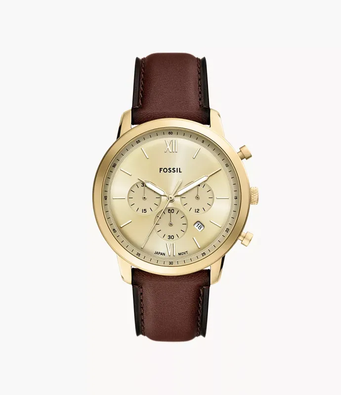 Neutra Chronograph Brown Leather Watch