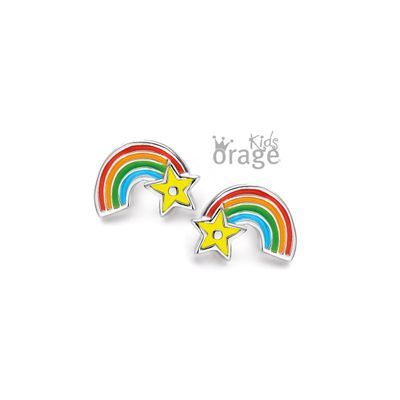 Oorringen regenboog 925 rh