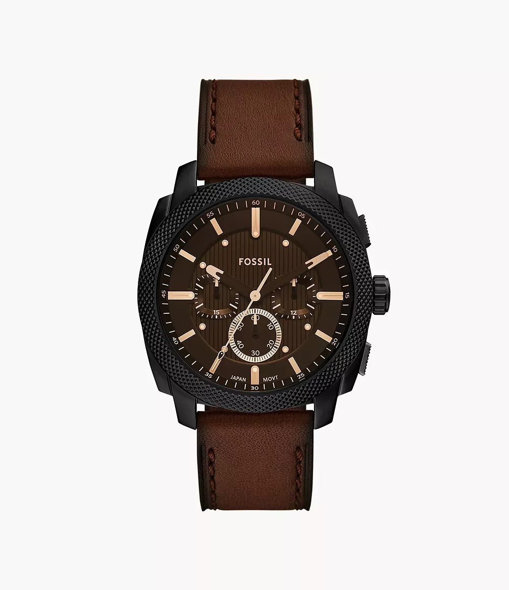 Machine Chronograph Brown Leather Watch Machine Chronograph Brown Leather Watch