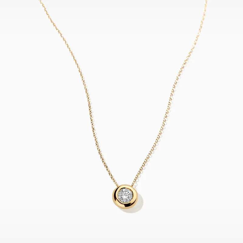 Lab diamonds collier LG3006Y - 14k Geelgoud