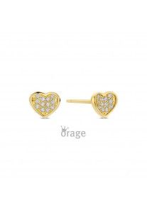 K2909 Oorringen hart verguld geel goud