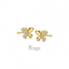 K3137 Oorringen vlinder 9kt geel goud