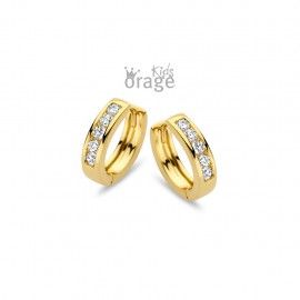 K2601-K2217 Creolen verguld geel goud