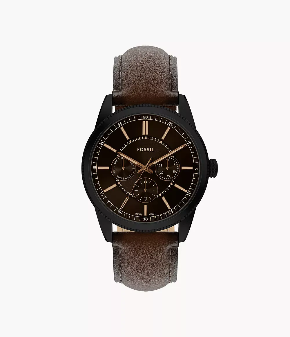 Pearson Multifunction Brown Leather Watch Pearson Multifunction Brown Leather Watch