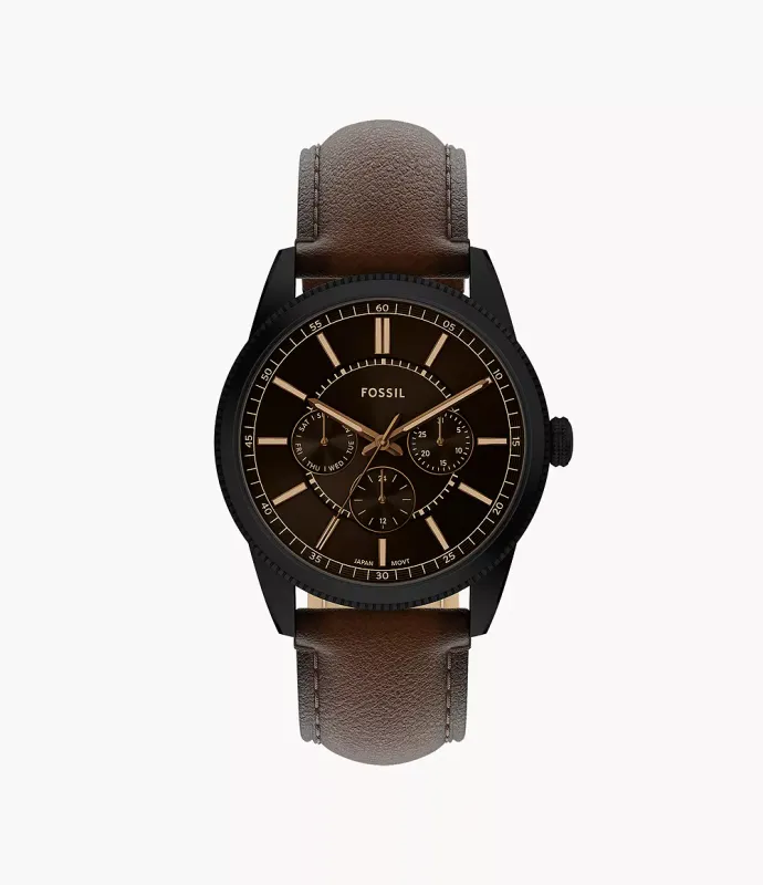 Pearson Multifunction Brown Leather Watch Pearson Multifunction Brown Leather Watch