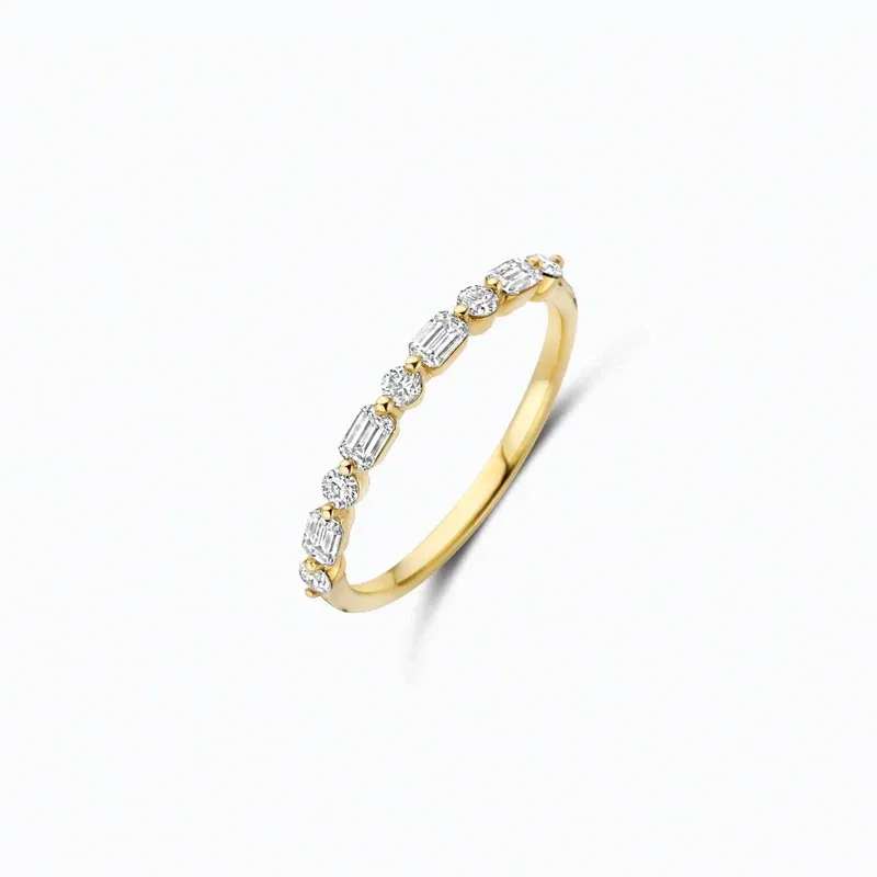 Gouden Ring Lab Grown Diamanten 0,26/0,18 ct 14 karaat