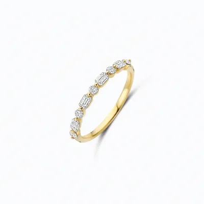Gouden Ring Lab Grown Diamanten 0,26/0,18 ct 14 karaat