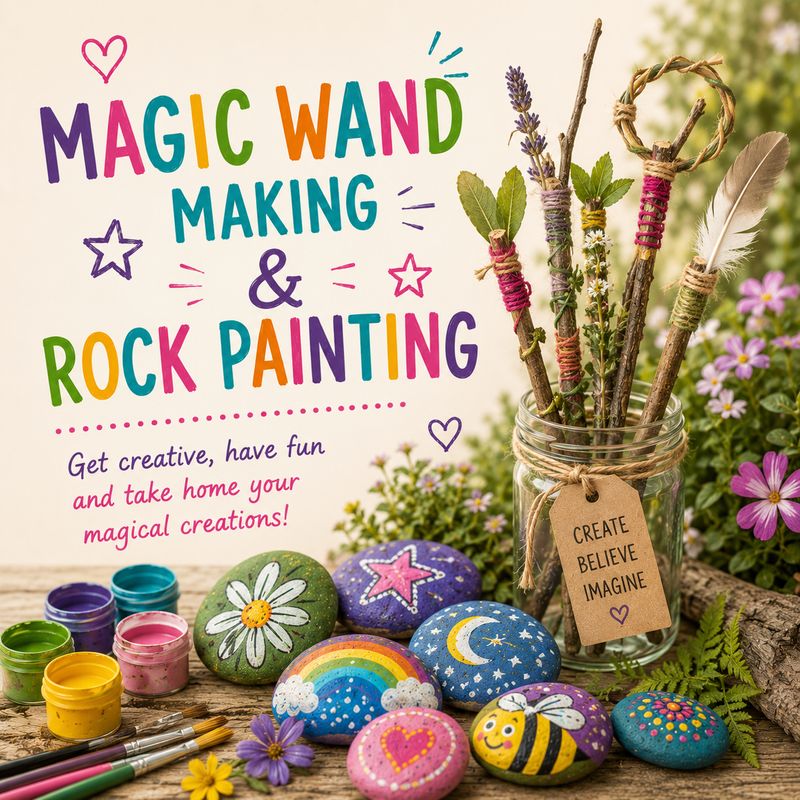 Nature Wand Making &amp; rock Painting - Wednesday August 5th at 10:30am