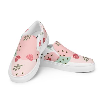 Women’s hearts slip-on canvas shoes