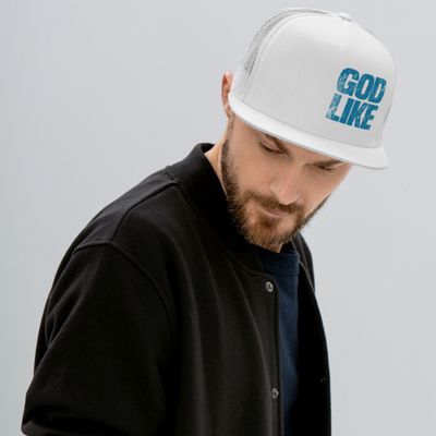 Grunge-style Godlike Trucker Cap