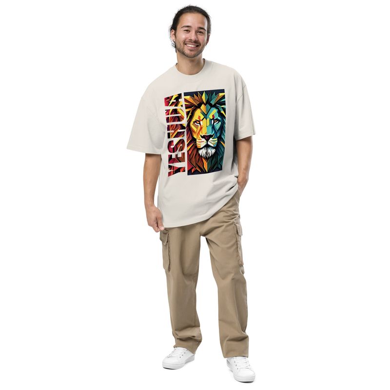 Yeshua Lion Oversized faded shirt