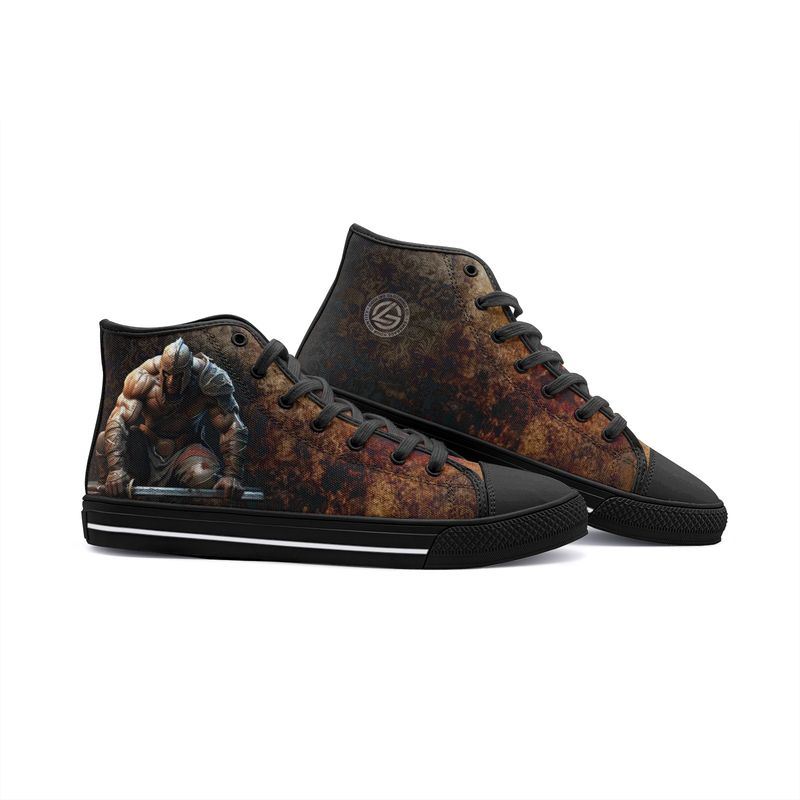 Praying Warrior High Top Canvas Shoes