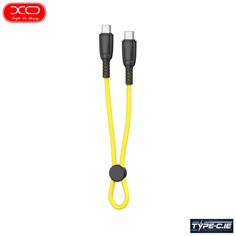 60W TYPE-C TO TYPE-C XO NB-Q248B 25CM YELLOW CABLE - XO-NB-Q248BY