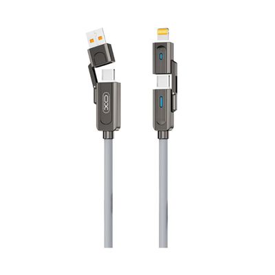 XO GREY 1M 4-IN-1 MULTI USB/C TO LIGHTING/C NB275