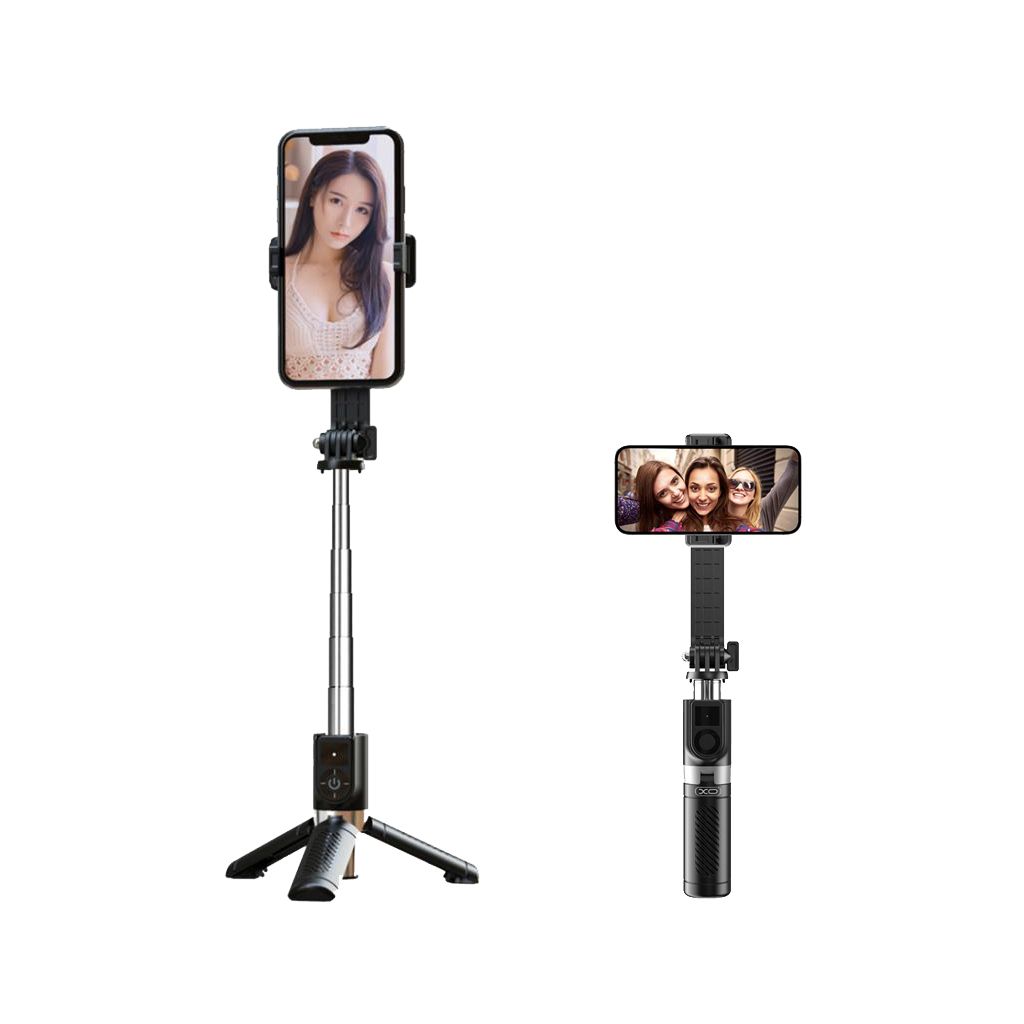 XO BLACK BLUETOOTH MINI TRIPOD SELFIE STICK 80CM SS10