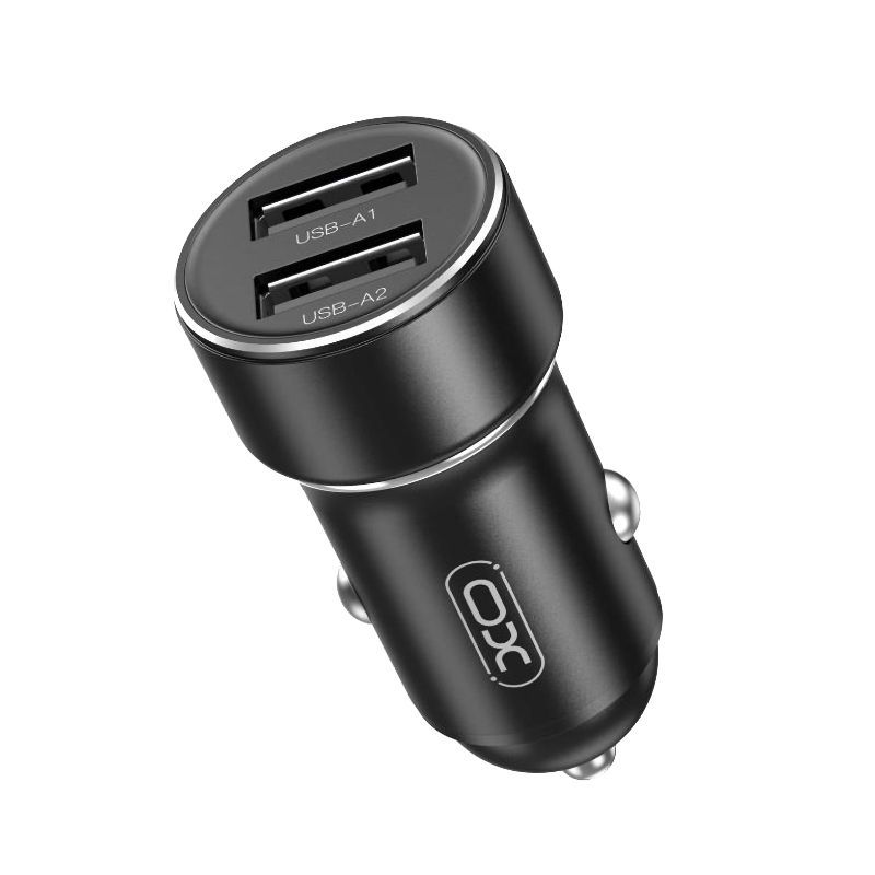 XO BLACK CC53 12W DUAL USB-A CAR CHARGER