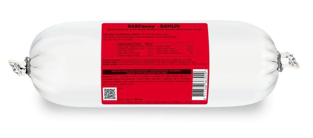 BARFmenu® Konijn/lapin 500gr (10 stuks)