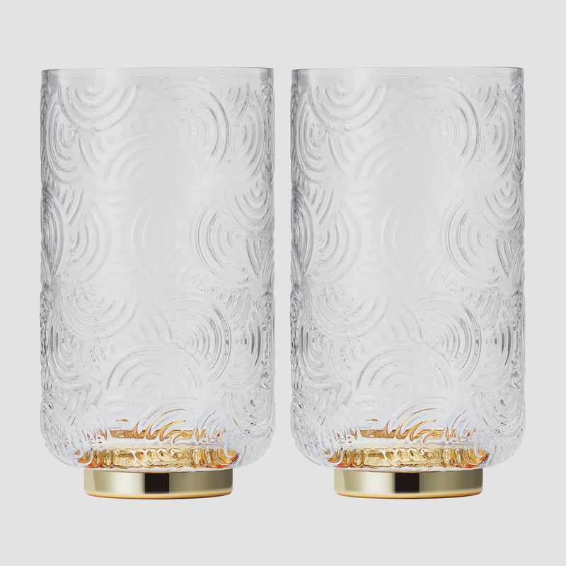 Gatsby Highball Drinking Glass, Set of 2
