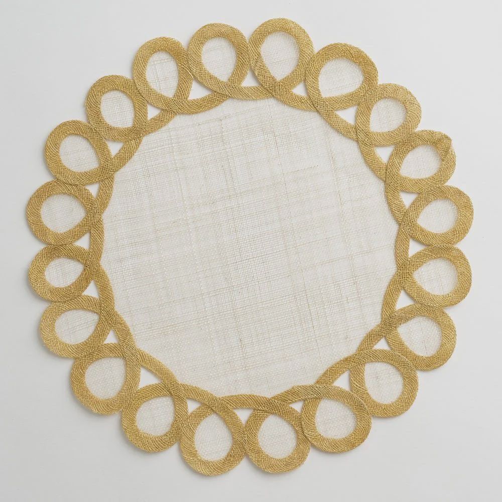Woven Doodles Placemats, Set of 4, Pattern: Buttercream