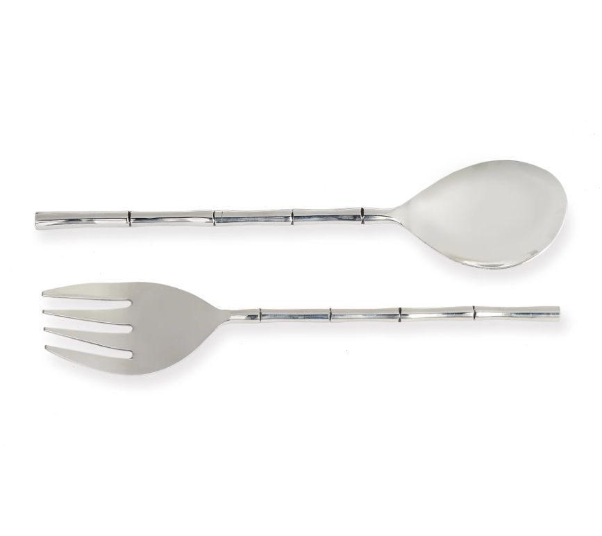 Grove Salad Servers, Set of 2, Color: Stainless Steel