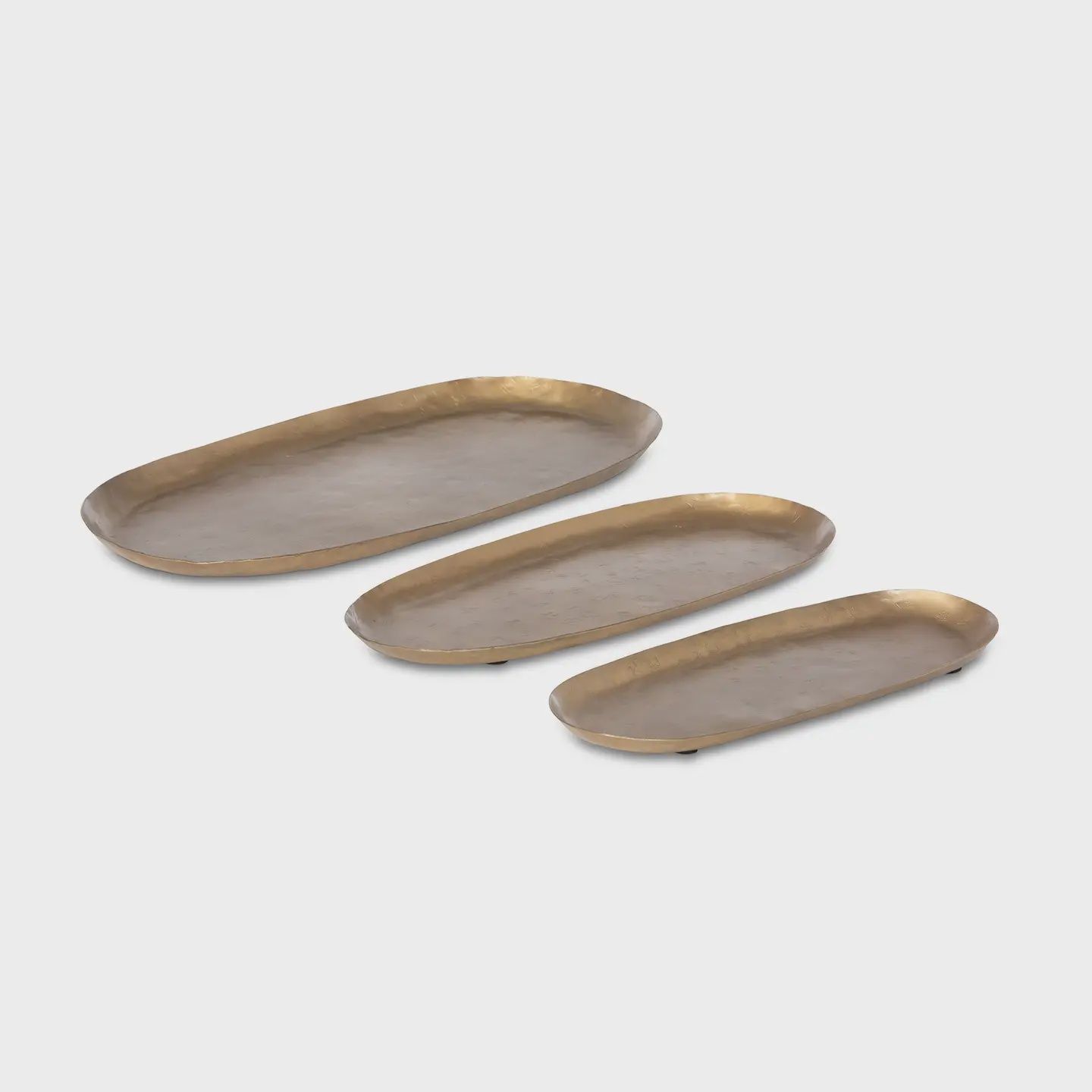 Antique Gold Iron Trays, Size: small