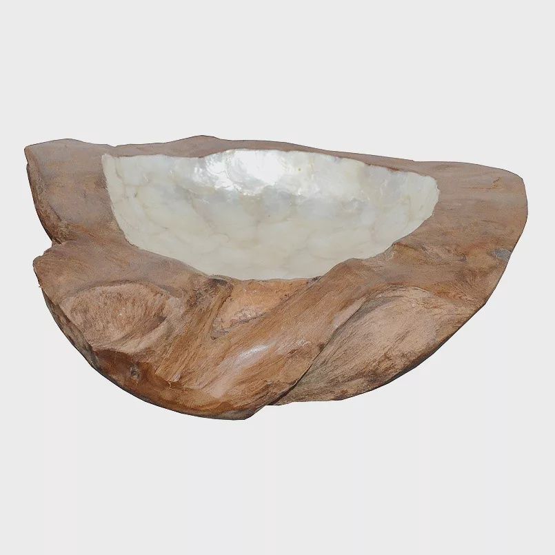 Capiz Teakwood Bowl