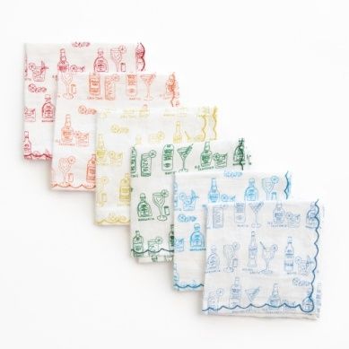 Colorful Cocktail Napkin, Set of 6