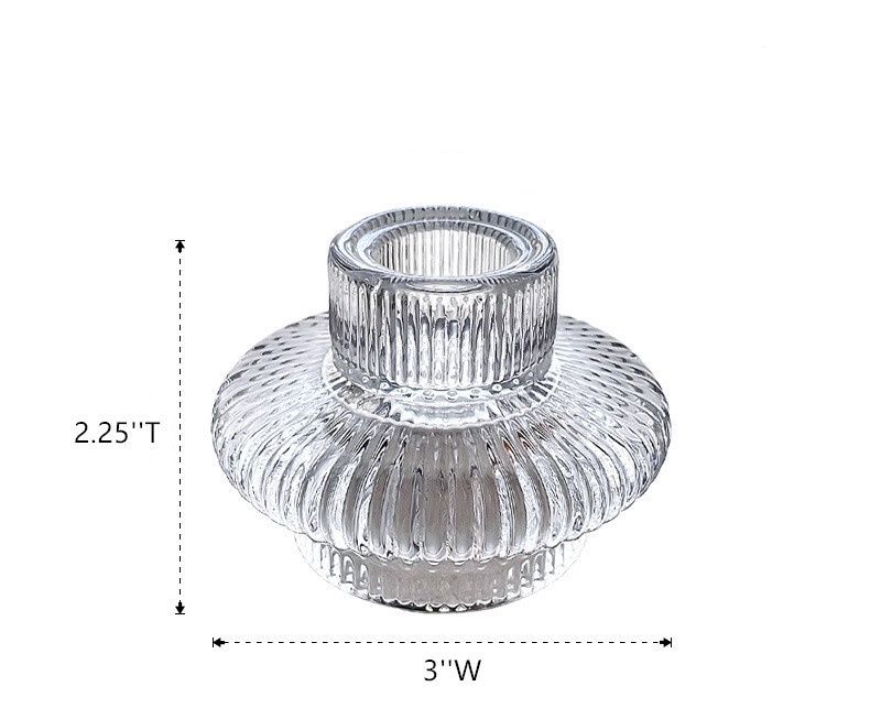 Taper/Tea Light Holders, Color: clear