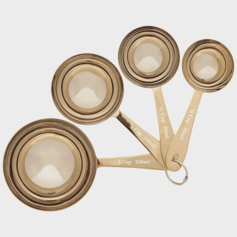 Gold Measuring Cups,  Set of 4
