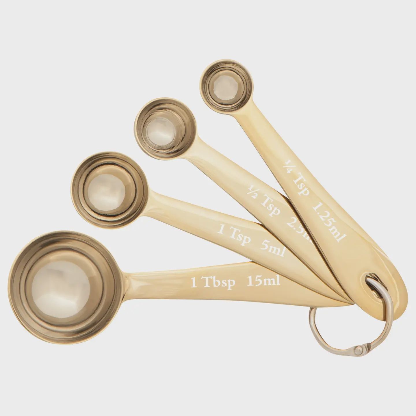 Gold Measuring Spoons, Set of 4