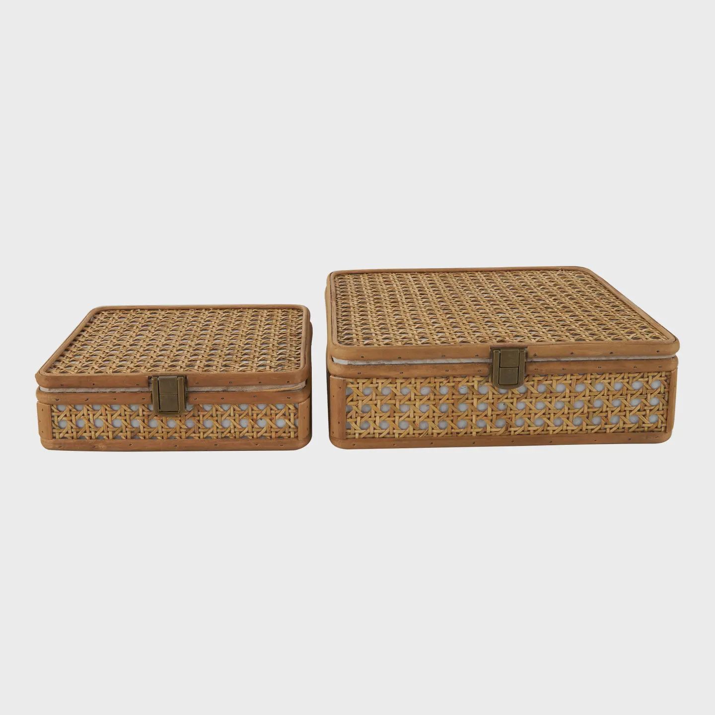 Brown Rattan Box Set, Size: large rectangle