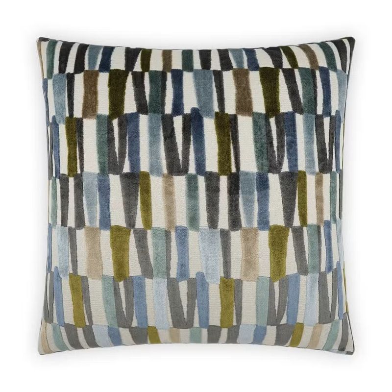 Throw Pillow-Strata, Indigo