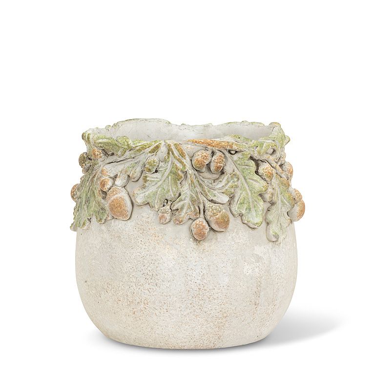 Oak Leaves and Acorns Planter, Size: Small