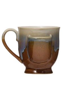 Tea Mug with Tea Bag Holder, Color: Brown