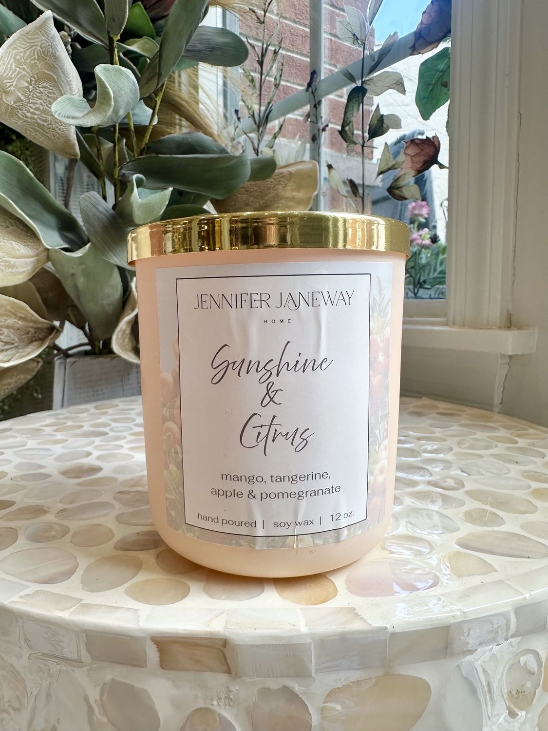 Jennifer Janeway Home Signature Candle, Scent: Sunshine &amp; Citrus